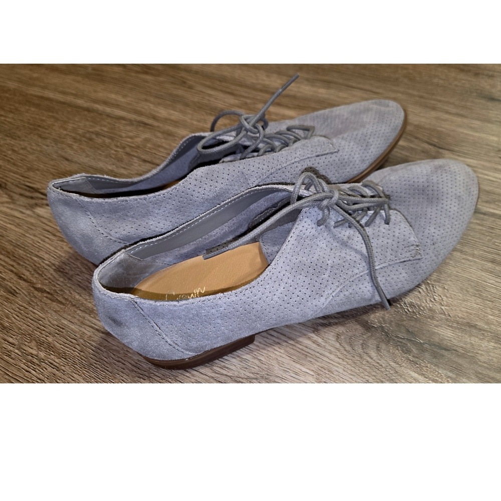 EUC Crown Vintage 7.5M Casey Lace-Up Oxford Shoes perforated Leather Suede